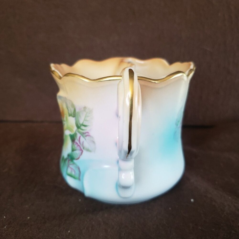 Vintage Antique Mustache Cup Brandenburg Roses Germany - Picture 6 of 15